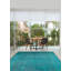 Tapis unique en laine noué à la main turquoise 8 pi 11 po x 11 pi 8 po