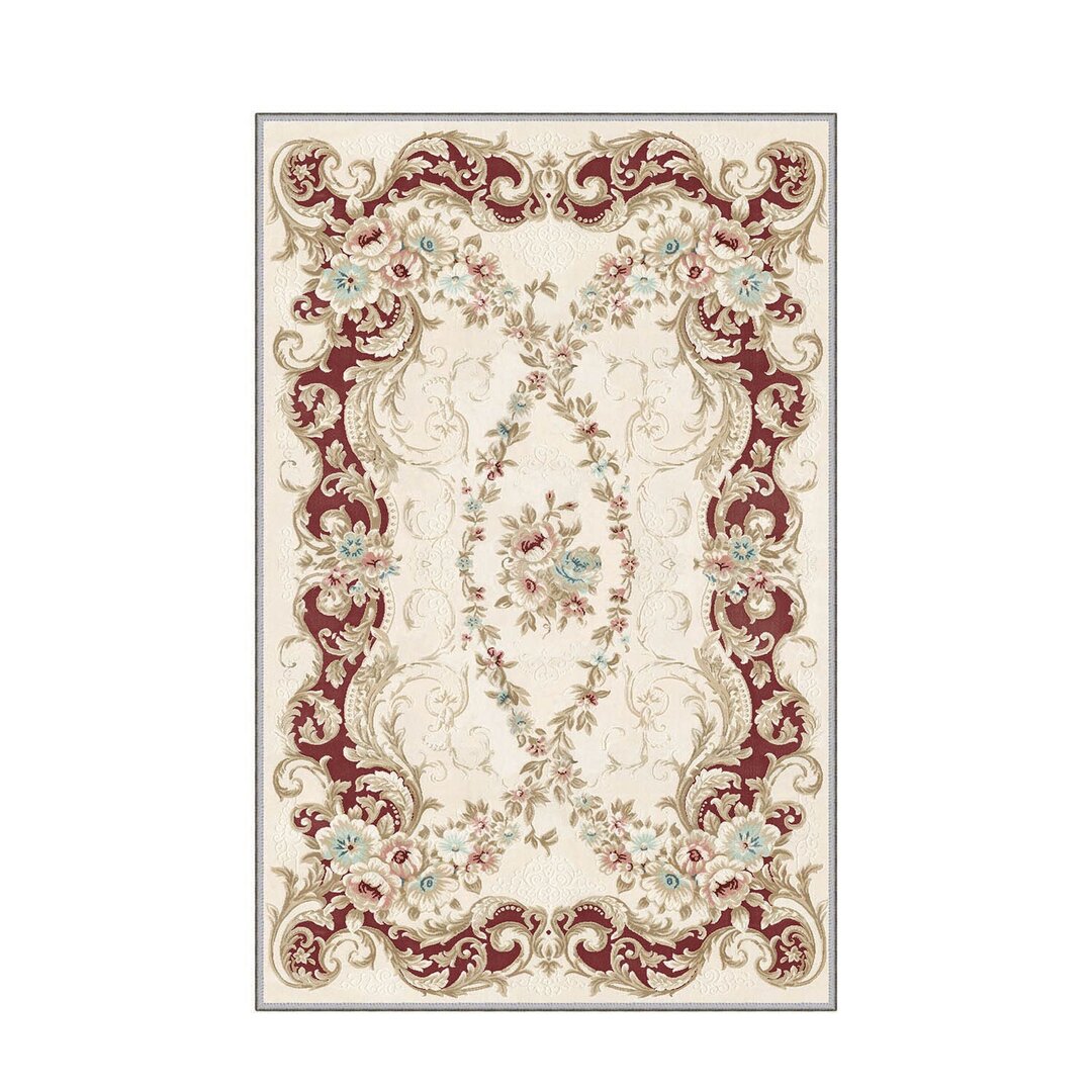 Flachgewebe-Teppich Brazelton in Rot/Beige