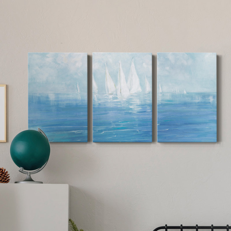 «Set Sail» - Toile tendue avec châssis de qualité supérieure - Prêt à être accroché, H 18 po x l 36 po x P 1 po