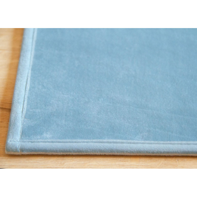 Glen Flatweave Light Blue Rug, Rectangle 100 x 160cm