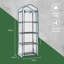VonHaus  4 Tier Mini Greenhouse with Reinforced Weatherproof Plastic PVC Cover