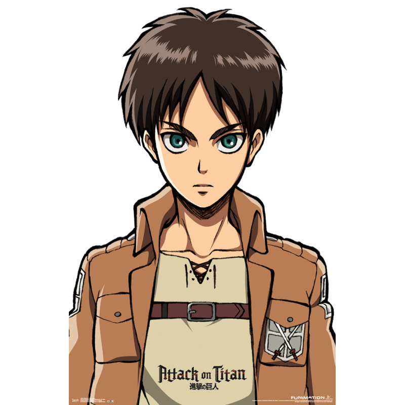 Reproduction d’art sur papier à attaque sur titan-eren