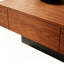 Table basse carrée en bois de 100 cm avec 2 tiroirs, style ferme moderne, idéale pour un salon.