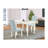 3 Piece Dining Set Contains a Rectangle Dining Room Table with Butterfly Leaf and 2 Limelight Linen Fabric Upholstered Chairs, Oak-1935387349-1935387371-1935387374