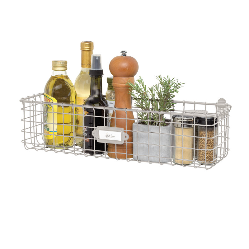 Albie Metal Wall Organizer with Wall Baskets
