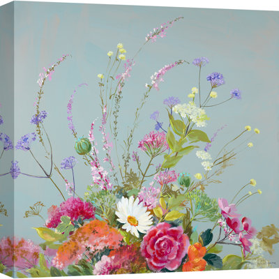 Marguerite And Verbena by Nel Whatmore - Wrapped Canvas Print