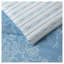 Ensemble de couette 6 pièces imprimé cowgirl bleu western, taille grand lit/très grand lit, avec revers à rayures florales