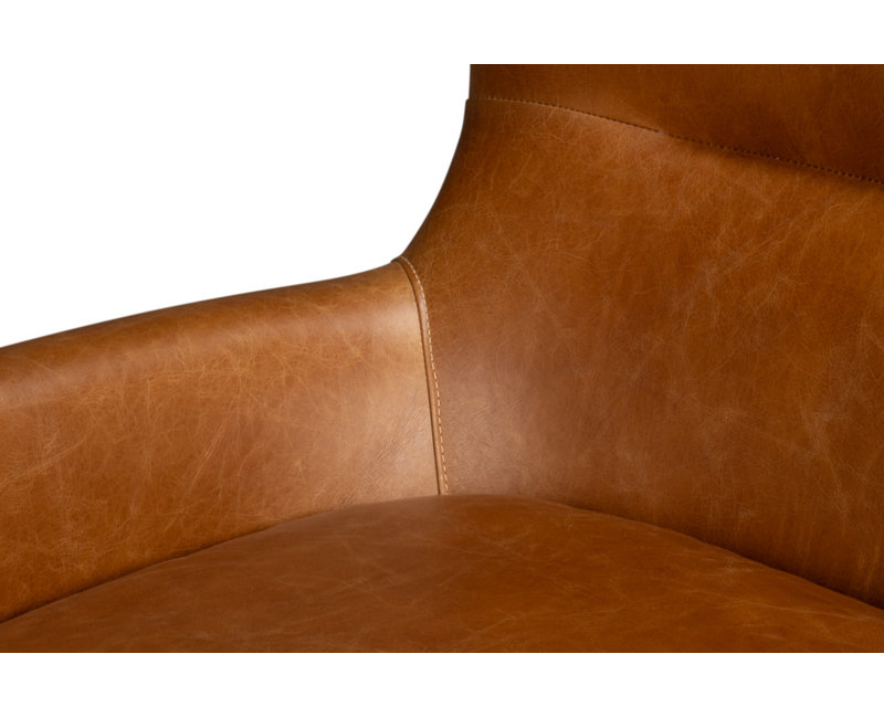 Patron Leather Wingback Chair