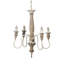 Lustre en bois à 4 lumières, luminaire suspendu avec chaîne réglable pour le vestibule de la salle à manger de la cuisine, ampoule non incluse