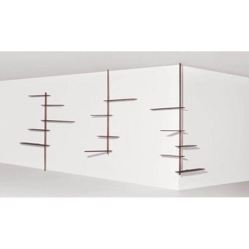 Unica 70'' W Solid Wood Shelving Unit, Black