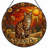 7.8"H Desert Cat Stained Glass Window Panel