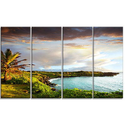 « hawaii oahu island », ensemble de 4 reproductions de photos sur toiles tendues