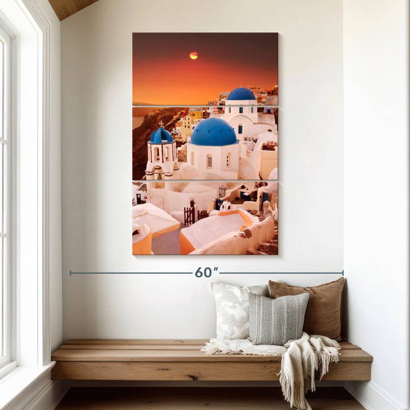 Nicci Sunset Over Santorini, 50" H x 32" W