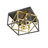 Transitional 4 Light Black and Gold Flush Mount-1993512682