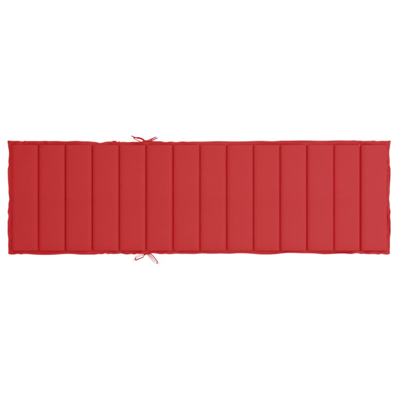 Outdoor Seat / Back Cushion, Red, 23.6" W x 78.7" D x 1.2" H