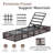 Hand-Woven Rattan 6-Position Adjustable Outdoor Chaise Lounge with 5" Thick Olefin Cushion for Patio & Poolside-1262902021
