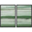«Émeraude vert pastel, coups de peinture murale, art moderne, décor rustique minimaliste, chambre à coucher», 2 pièces-98554454-98554455