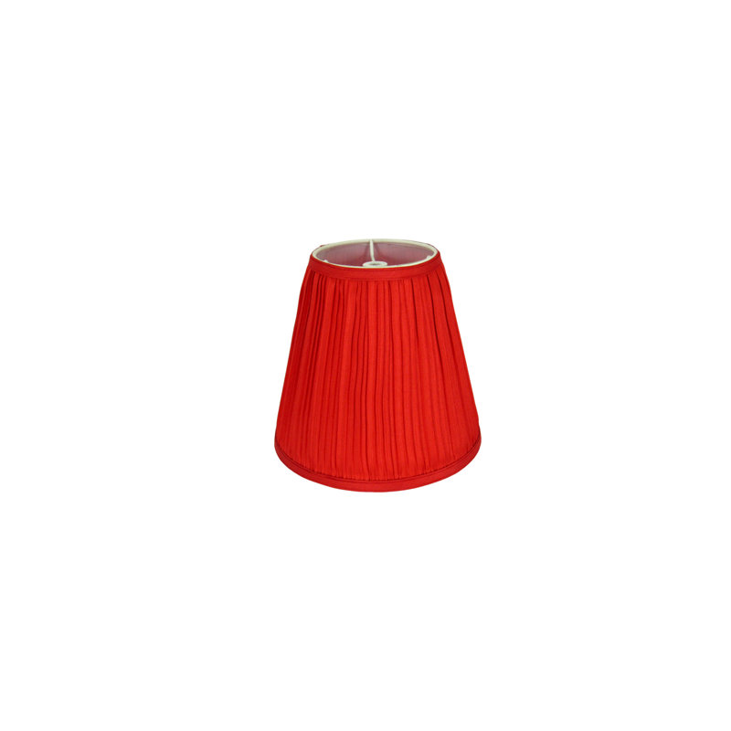9" Red Mushroom Pleated Lampshade