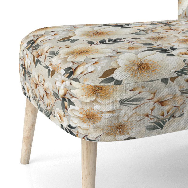 Chaise d'appoint rembourrée Boho Chic Poppy Blooms IV