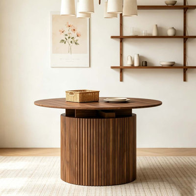 Table de salle à manger extensible pliable pour 1 à 10 personnes, console extensible en bois multifonctionnelle