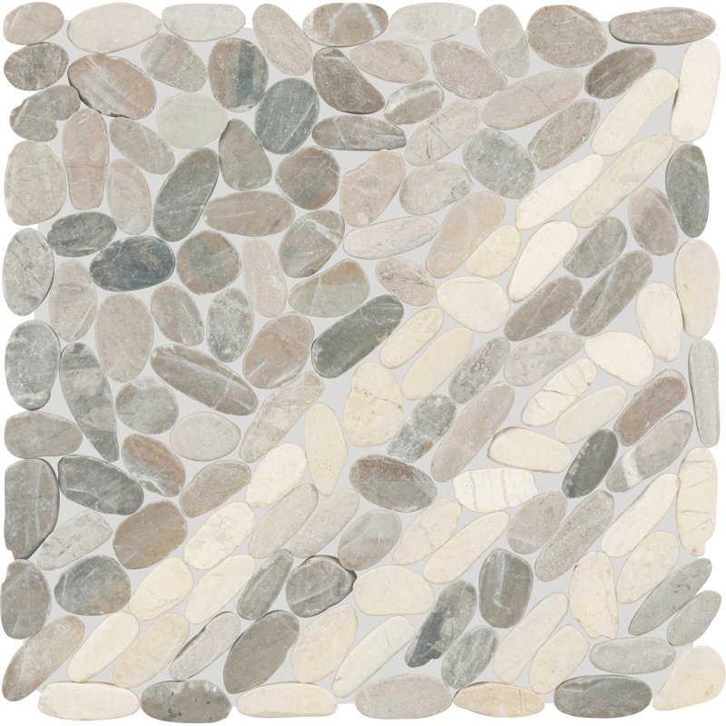 Mosaïque de galets en pierre naturelle Daltile Pebble Oasis 11 po x 11 po (11 pièces par carton) (10,78 pieds carrés par carton)