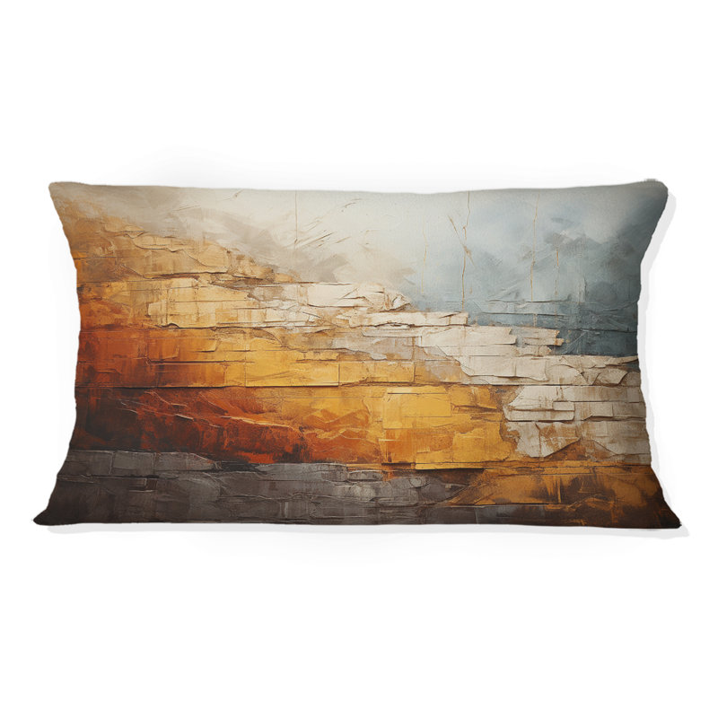 Coussin gris et orange