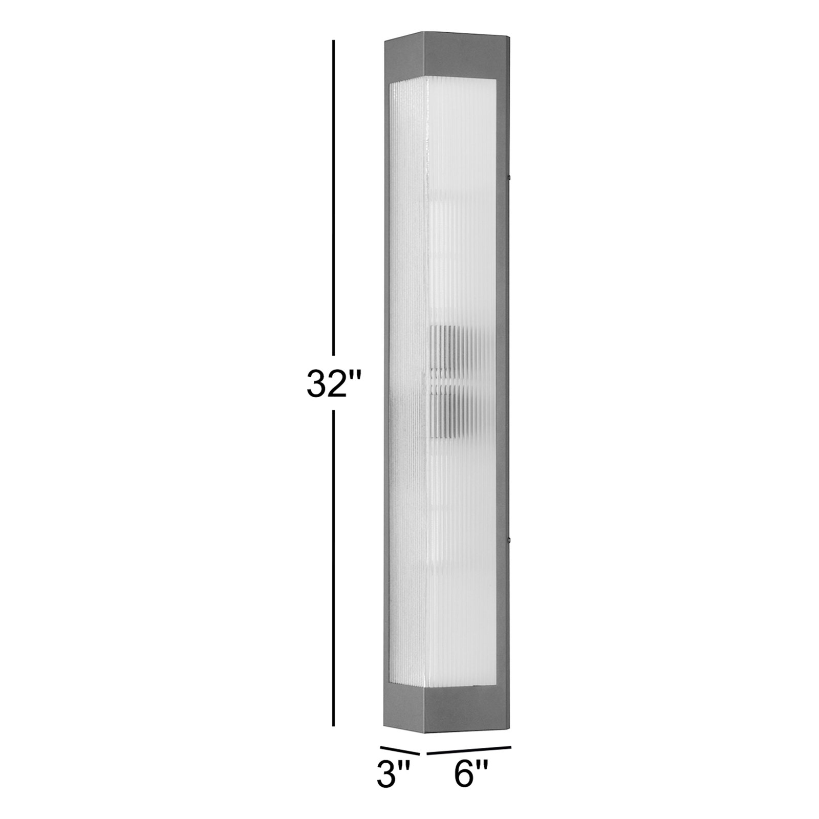 Myra 2 Light Rectangle Outdoor Aluminum Wall Light