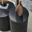 Ensemble de tables basses gigognes 2P - Colonne romaine - Noir