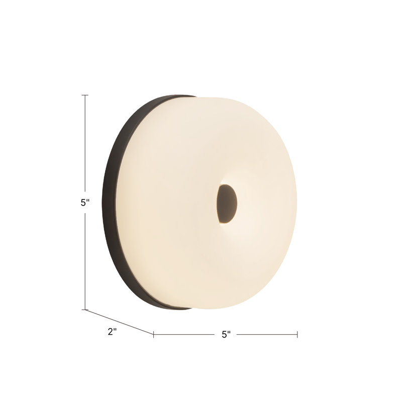 Jada 5-in Gold dimmable LED Wall Sconce, Brushed Gold