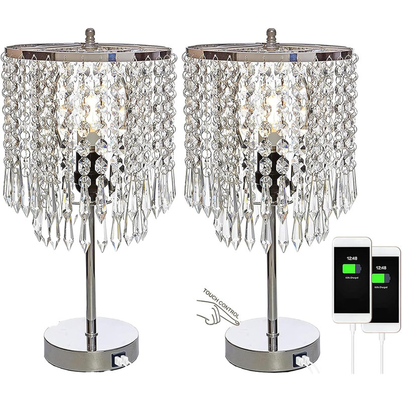 Ensemble de 2 lampes de table en cristal Touch Touch