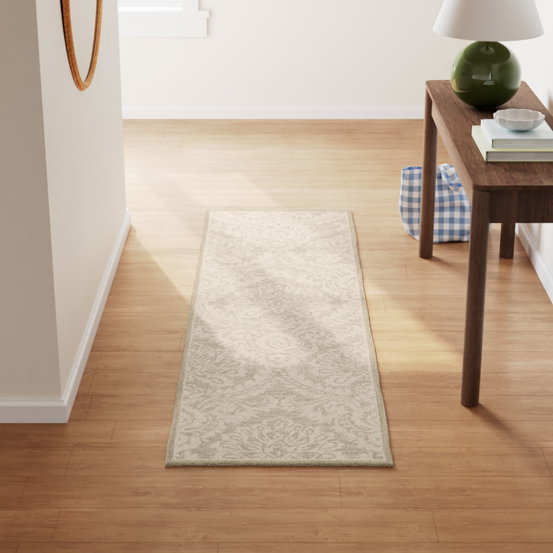 Tansy Wool Floral Indoor Rug, Runner 2'3" x 8'