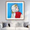 Pop Art Woman - reproduction encadrée avec passe-partout pour la décoration intérieure