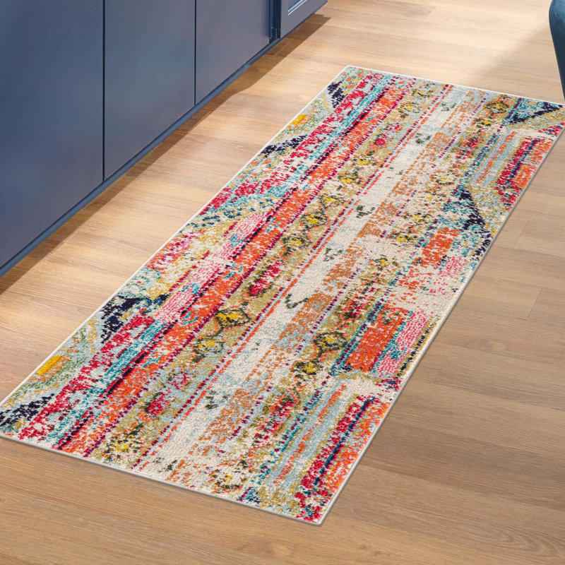 Tapis bleu clair Rohini, Runner 2'7 "x 10'
