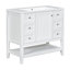 Meuble-lavabo élégant avec lavabo, tiroirs et armoire pour un décor de salle de bain fonctionnel et élégant.-1056920050