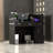 Modern Dual-Color Reception Desk With Storage And Sleek Design