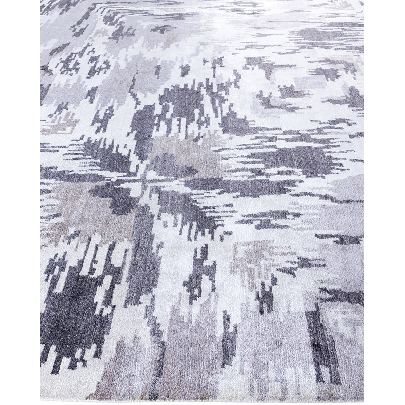 Overdyed One-of-a-Kind Rectangle 9'1" X 12' Hand Knotted Area Rug