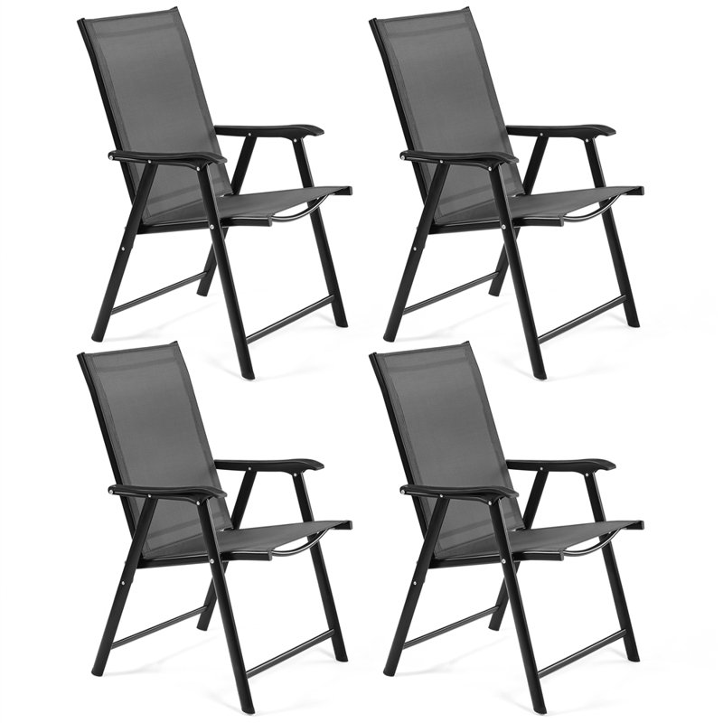 Fauteuil de patio pliant Jordin, Noir