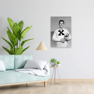 1940S 1950S Smiling Portrait Boy Student Carrying Books Wearing Football Letter Sweater Classic Retro Vintage Portrait Wall Art