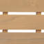 Canapé d'extérieur 3 places en bois d'acacia avec coussins amovibles