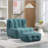 Fluffy Bean Bag Chair with Rupert and Ottoman, Comfortable and Supportive for Adults, Perfect for Living Room and Bedroom-185226376