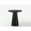 Table basse, table de bout et table de salon 3 pièces Jasper en ébène noir avec base