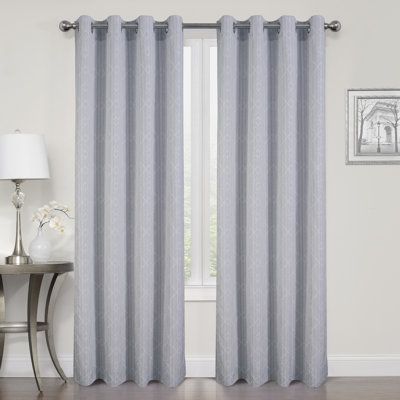 2 panneaux à œillets en jacquard Lynnex
