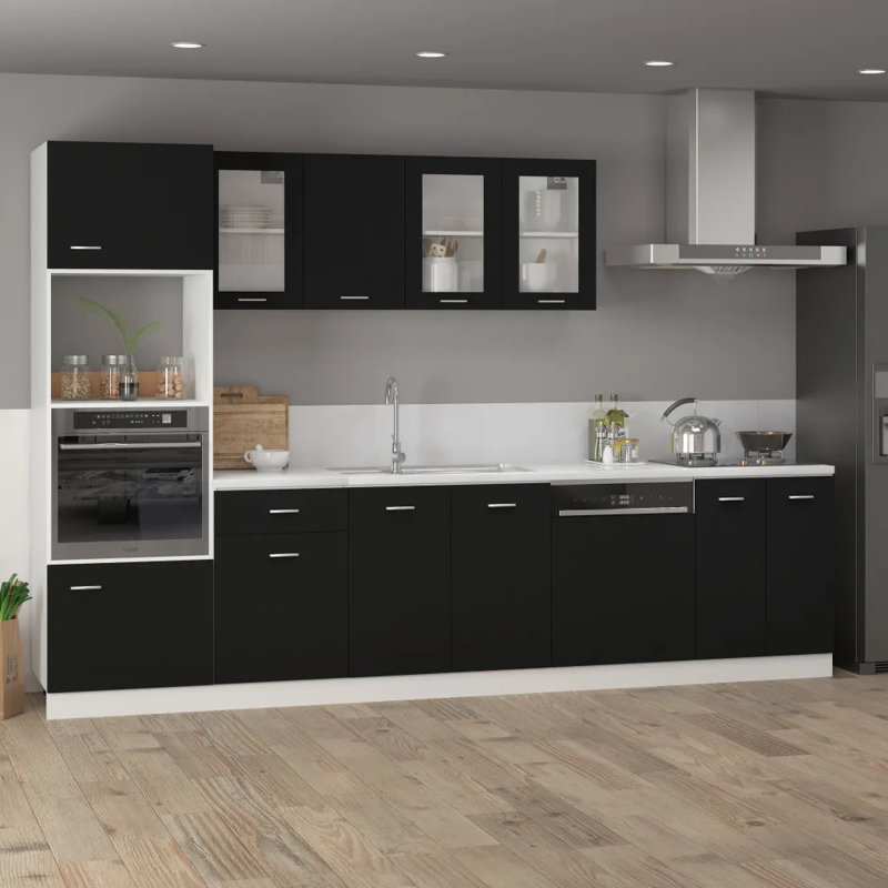 Lusiya Drawer Bottom Cabinet Lyon 40x46x81.5 cm Engineered Wood, Black
