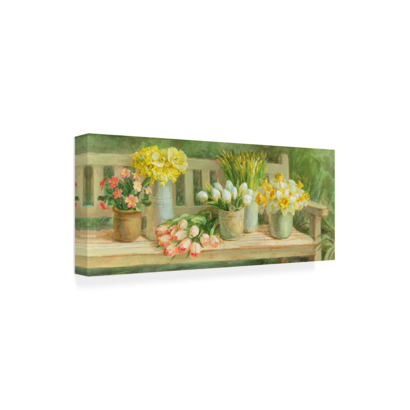 Art sur toile, banc de jardin bolognaisologi, H 10 po x l 24 po