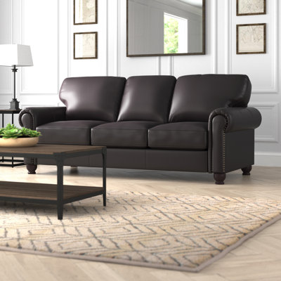 Jomel 84'' Genuine Leather Sofa