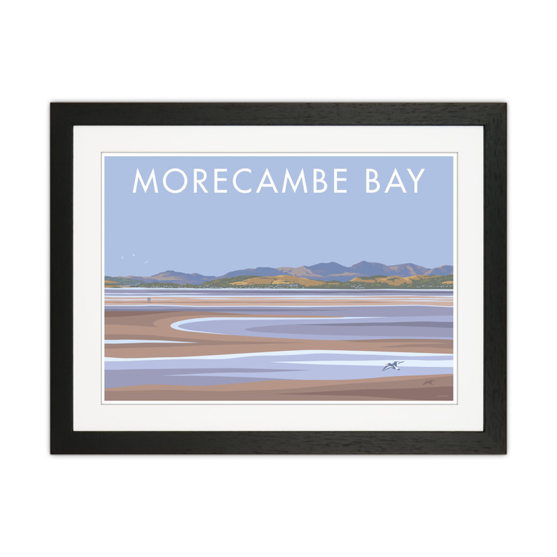 Morecambe Bay by Stephen Millership - Print on Canvas, Black Framed Canvas, 43.5cm H x 53.5cm W x 3cm D