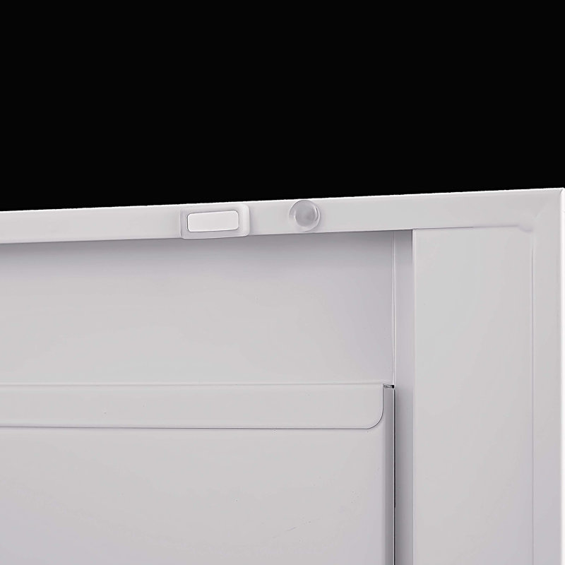 Armoire de rangement en métal avec tablettes réglables, Blanc