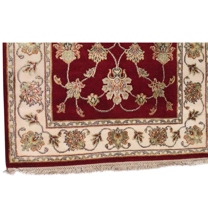 Handmade Cotton and Wool Oriental Area Rug