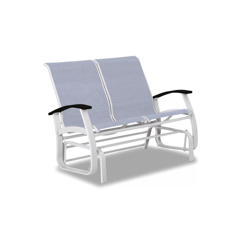 Belle Isle Outdoor Glider, Black P70, Gloss White, Mavi