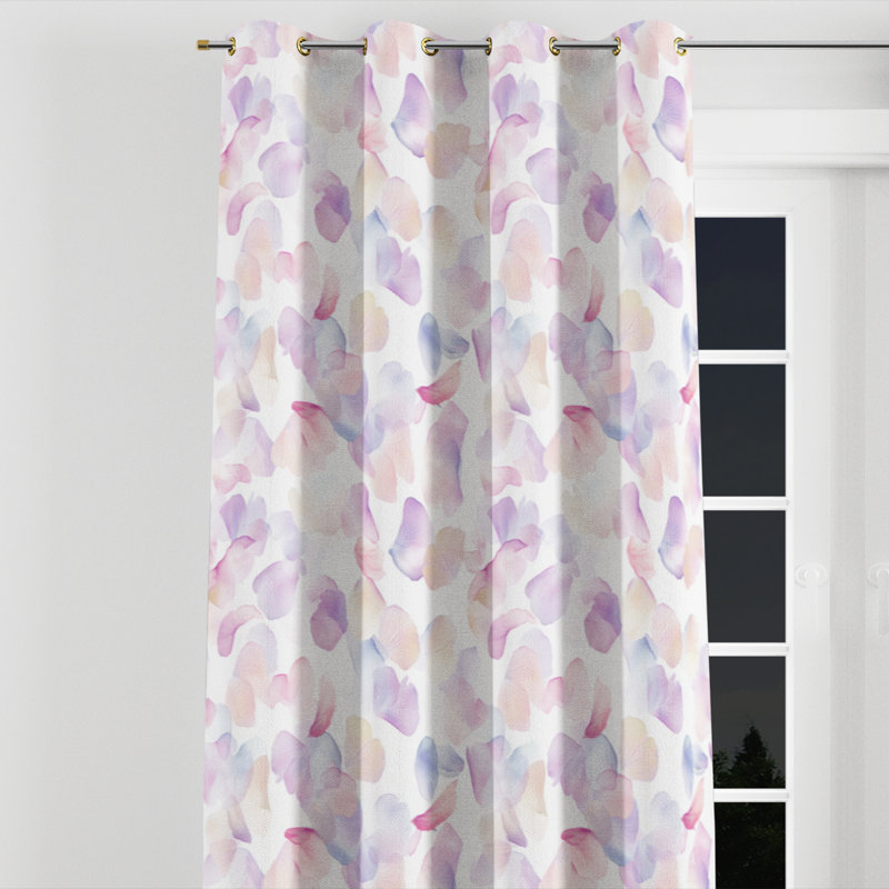 Rideau obscurcissant Floral, L 52 po x L 120 po, Œillets dorés